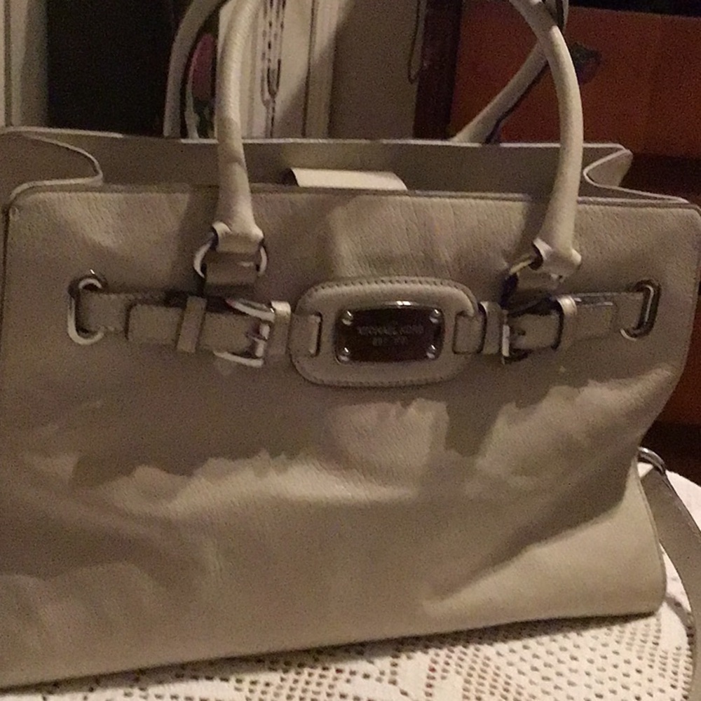 Michael Kors Cream Leather Tote Bag